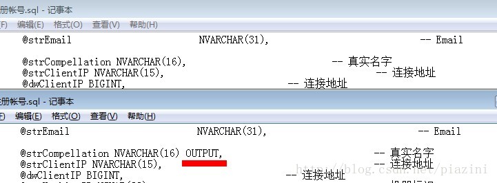 数据库异常:形参@strCompellation 未声明为OUTPUT参数 但传递经